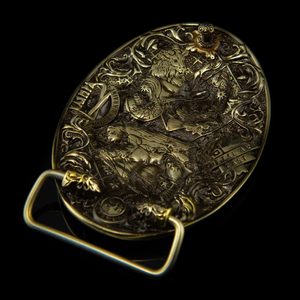 Libra Belt Buckle - Scales, Brass