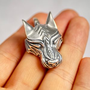 WARG, SEVERSKÝ VLK, STŘÍBRNÝ PŘÍVĚSEK, AG 925, 15G - PŘÍVĚSKY - STŘÍBRNÉ ŠPERKY