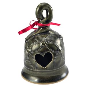 ZVONEČEK, KERAMICKÝ, ZELENÝ - UŽITNÁ KERAMIKA - STOLOVÁNÍ