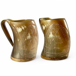 WALKNUT, VIKINGSKÝ POHÁR Z ROHOVINY - ROHY NA PITÍ - STOLOVÁNÍ