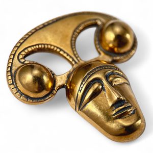 KELTSKÁ HLAVA, LATÉNSKÝ VÝTVARNÝ STYL, AMULET, BRONZ - PŘÍVĚSKY - ŠPERKY