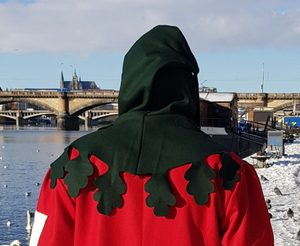 CHAPERON, STŘEDOVĚKÁ POKRÝVKA HLAVY - ZELENÁ - POKRÝVKY HLAVY - MÓDA