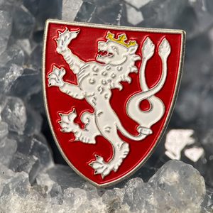 ČESKÝ LEV, HISTORICKÝ ZNAK - ODZNAK, PIN, SMALT - BROŽE - ŠPERKY