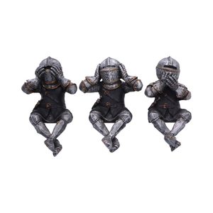 TŘI RYTÍŘI - NEVIDÍM, NEMLUVÍM, NESLYŠÍM, 11 CM - FIGURKY - HOME DECOR