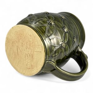 KORBEL ZELENÝ BACULATÝ - HISTORICKÁ KERAMIKA - STOLOVÁNÍ