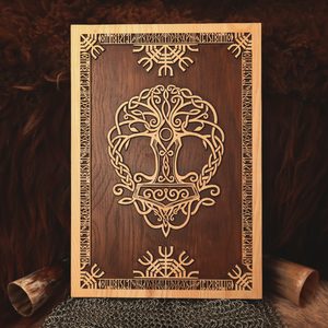 YGGDRASIL NÁSTĚNNÁ DEKORACE, DESKA - DŘEVĚNÉ OBRAZY - HOME DECOR