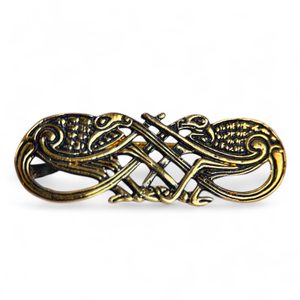 SPOJENÍ PTÁCI, BROŽ A ZÁROVEŇ PŘÍVĚŠEK, BRONZ - BROŽE A KNOFLÍKY - ŠPERKY