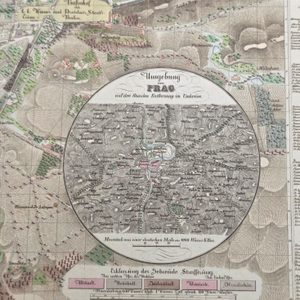 PRAHA, HISTORICKÁ MAPA, RUČNÍ PAPÍR - PLAKÁTY - HOME DECOR