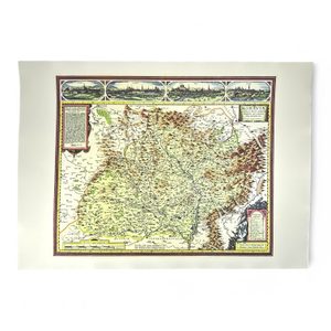 KOMENSKÉHO MAPA MORAVY, RUČNÍ PAPÍR - PLAKÁTY - HOME DECOR