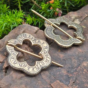 STŘEDOVĚKÁ BROŽ, ROK 1300, FRANCIE ČI ANGLIE, BRONZ - BROŽE A KNOFLÍKY - ŠPERKY