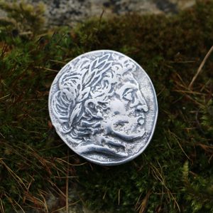 TETRADRACHMA ALEXANDRA VELIKÉHO, REPRODUKCE, STŘÍBRO 925 - ŘECKO, MINCE - KOVÁŘSTVÍ A MINCE