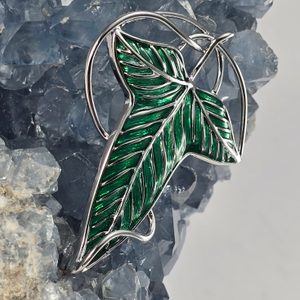 BROŽ PÁN PRSTENŮ - ELFÍ LÍSTEK - LORD OF THE RINGS - PÁN PRSTENŮ - FILMY, HRY, SERIÁLY