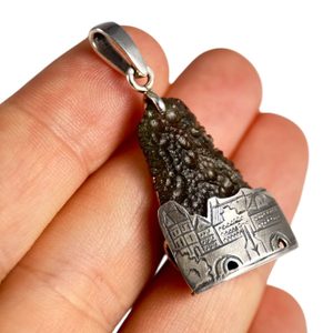 PRAGA, PŘÍVĚSEK, VLTAVÍN, STŘÍBRO 925/1000 - ŠPERKY S VLTAVÍNY - STŘÍBRNÉ ŠPERKY