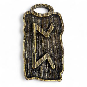 PERTHRO - RUNOVÝ AMULET ZINEK STAROMOSAZ - RUNY - ŠPERKY