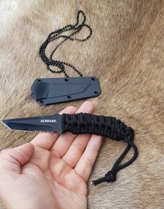 NŮŽ SERRATED TANTO NECK, SCHRADE - NOŽE - KAPESNÍ A ARMÁDNÍ{% if kategorie.adresa_nazvy[0] != zbozi.kategorie.nazev %} - MEČE, NOŽE, DÝKY, SEKERY, LUKY{% endif %}