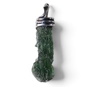 OBERUS, silver pendant with Czech Moldavite Ag 925