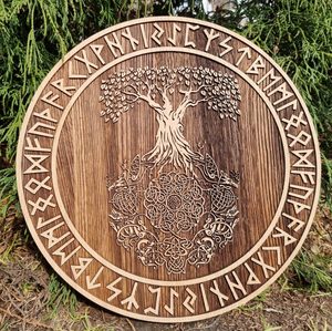 STROM KOŘENY NÁSTĚNNÁ DEKORACE 45CM DUB PÁLENÝ - DŘEVĚNÉ OBRAZY - HOME DECOR
