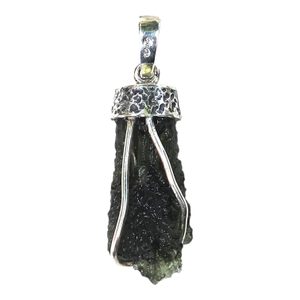 Sterling Silver Pendant with Moldavite, Ag 925