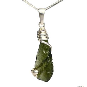 VIRGO, NÁHRDELNÍK - VLTAVÍN, STŘÍBRO 925/1000 - ŠPERKY S VLTAVÍNY - STŘÍBRNÉ ŠPERKY