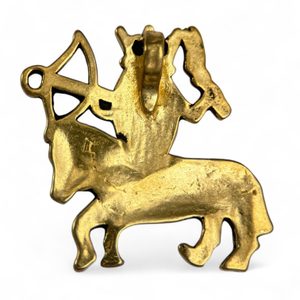 VULVA NA KONI, STŘEDOVĚKÁ POUTNICKÁ BROŽ, BRONZ - BROŽE A KNOFLÍKY - ŠPERKY