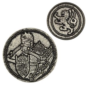 HRAD KARLŠTEJN A ČESKÝ LEV, MINCE - ZINEK, STAROSTŘÍBRO - STŘEDOVĚK AŽ RENESANCE, MINCE - KOVÁŘSTVÍ A MINCE