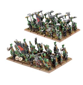 WARHAMMER OLD WORLD: ORC & GOBLIN TRIBES: ORC BOYZ & ORC ARRER BOYZ MOB - WARHAMMER THE OLD WORLD - HRY A KNIHY