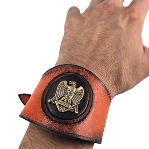 AQUILA, ŘÍMSKÝ KOŽENÝ NÁRAMEK - NÁRAMKY Z KŮŽE - SEDLÁŘSTVÍ