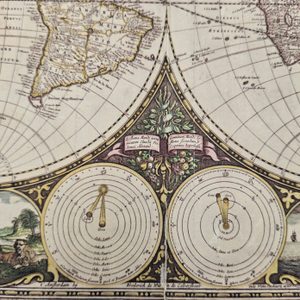 MAPA SVĚTA NOVA TOTIUS TERRARUM ORBIS TABULA, FREDERIK DE WIT, RUČNÍ PAPÍR - PLAKÁTY - HOME DECOR