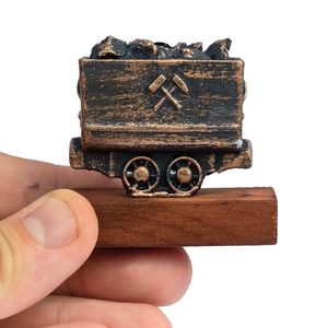 DŮLNÍ VOZÍK, MINIATURA - HISTORICKÉ MINIATURY - HOME DECOR