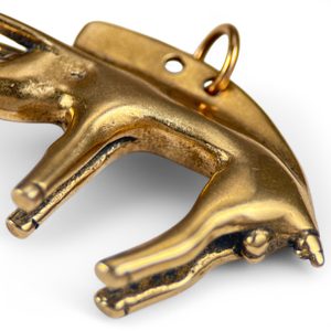KELTSKÝ KANEC, JOEUVRES, GALIE, BRONZOVÝ AMULET - PŘÍVĚSKY - ŠPERKY