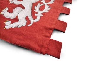 STŘEDOVĚKÝ PRAPOR S ČESKÝM LVEM - VLAJKY A KOROUHVE - MÓDA