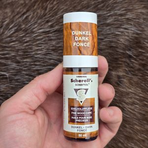 SCHAFTOL OLEJ NA PAŽBY A STŘENKY, TMAVO-HNĚDÝ S HOUBIČKOU, 50ML - PŘÍSLUŠENSTVÍ PRO NOŽE - ZBRANĚ