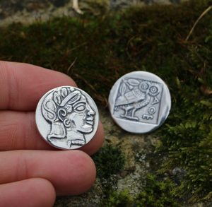 ATHÉNSKÁ TETRADRACHMA, STŘÍBRNÁ MINCE REPLIKA AG 925 - ŘECKO, MINCE - KOVÁŘSTVÍ A MINCE
