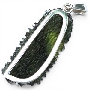 Silberanhänger mit Moldavit, Silber 925