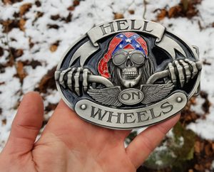 HELL ON WHEELS, SPONA NA OPASEK - SPONY, OPASKY NA ZAKÁZKU - SEDLÁŘSTVÍ