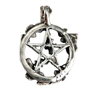 DUBOVÝ PENTAGRAM, STŘÍBRNÝ PŘÍVĚSEK, AG 925 - PŘÍVĚSKY - STŘÍBRNÉ ŠPERKY