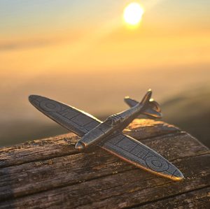 HISTORICKÝ PŘÍVĚŠEK LETADLO SUPERMARINE SPITFIRE, STAROMOSAZ - VŠECHNY AMULETY, VLASTNÍ VÝROBA - ŠPERKY