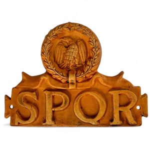 SPQR - SENĀTUS POPULUSQUE RŌMĀNUS, KERAMICKÁ NÁSTĚNNÁ DEKORACE - ANTIKA - HOME DECOR