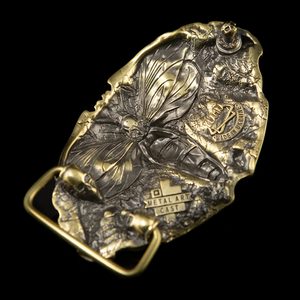 CERBERUS, PŘEZKA NA OPASEK, MOSAZ - SPONY A KOVÁNÍ - SEDLÁŘSTVÍ