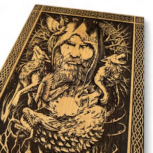 ODIN, NÁSTĚNNÁ DEKORACE, DŘEVO 32X46CM - DŘEVĚNÉ OBRAZY - HOME DECOR