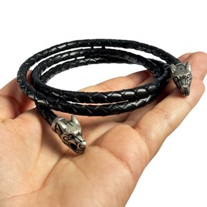 VLČÍ PLETENÝ KOŽENÝ NÁHRDELNÍK, BOLO - DOPLŇKY ŠPERKŮ - ŠPERKY