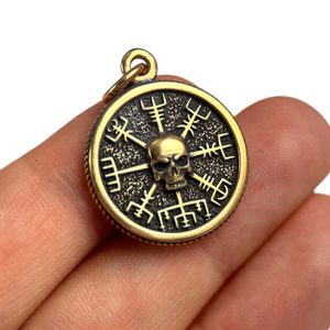 VEGVÍSIR SKULL - ISLANDSKÁ RUNA, PŘÍVĚŠEK BRONZ - PŘÍVĚSKY - ŠPERKY