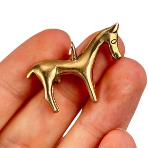 KELTSKÝ KŮŇ, GALIE, 1. STOLETÍ, AMULET, BRONZ - PŘÍVĚSKY - ŠPERKY