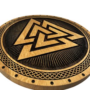 VALKNUT, DŘEVĚNÝ NÁSTĚNNÝ OBRAZ 32CM - DŘEVĚNÉ OBRAZY - HOME DECOR