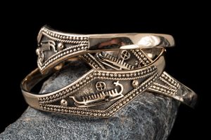VIKINSKÁ LOĎ, NÁRAMEK VIKING, BRONZ - NÁRAMKY - ŠPERKY