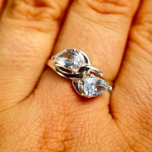 ORBITA, PRSTEN, MODRÝ TOPAZ, STŘÍBRO 925/1000 - PRSTENY - STŘÍBRNÉ ŠPERKY