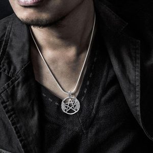 PENTAGRAM V DUBOVÉM LISTÍ, STŘÍBRNÝ PŘÍVĚSEK, AG 925 - PŘÍVĚSKY - STŘÍBRNÉ ŠPERKY