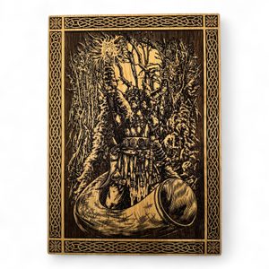 HEIMDALL, NÁSTĚNNÁ DEKORACE, DŘEVO 32X46CM - DŘEVĚNÉ OBRAZY - HOME DECOR