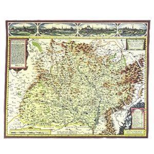 KOMENSKÉHO MAPA MORAVY, RUČNÍ PAPÍR - PLAKÁTY - HOME DECOR