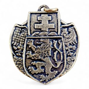 HISTORICKÝ PŘÍVĚŠEK SDRUŽENÝ LEGIONÁŘSKÝ ZNAK, STAROMOSAZ - VŠECHNY AMULETY, VLASTNÍ VÝROBA - ŠPERKY